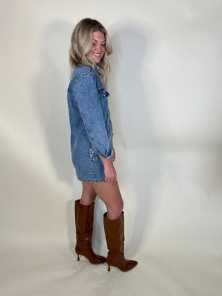 The Chelsea Croc - Embossed Knee - High Boots - Ardire Collection