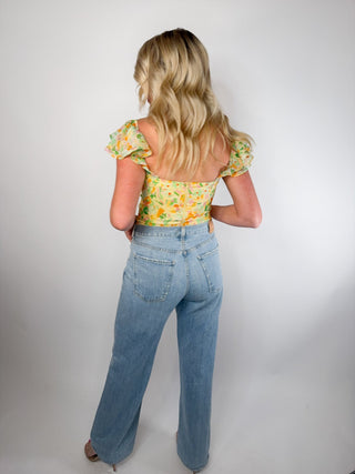 The Citrus Bloom Corset Top - Ardire Collection