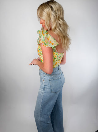 The Citrus Bloom Corset Top - Ardire Collection