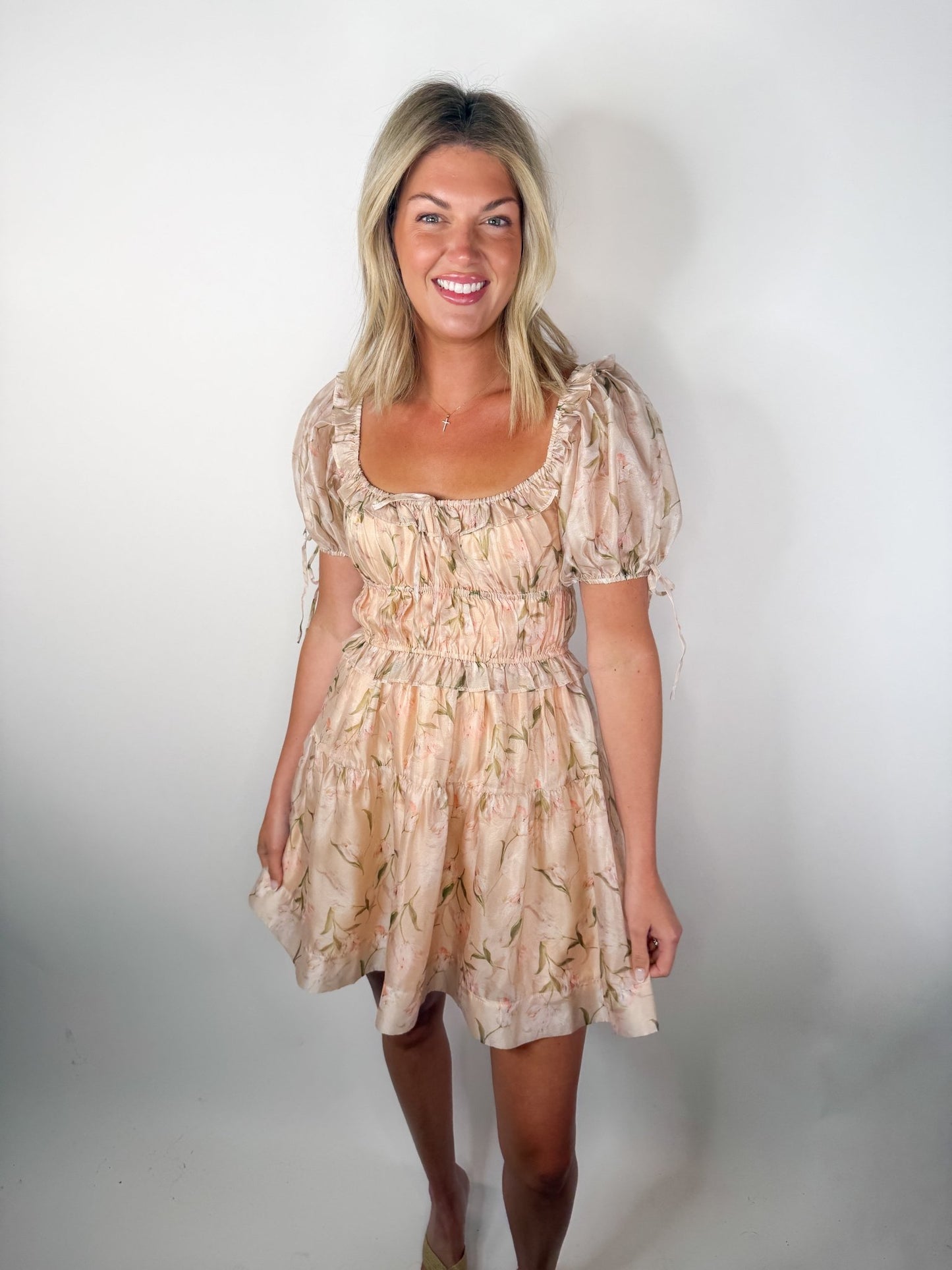 The Colette Puff Sleeve Mini Dress - Ardire Collection