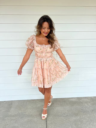 The Colette Puff Sleeve Mini Dress - Ardire Collection