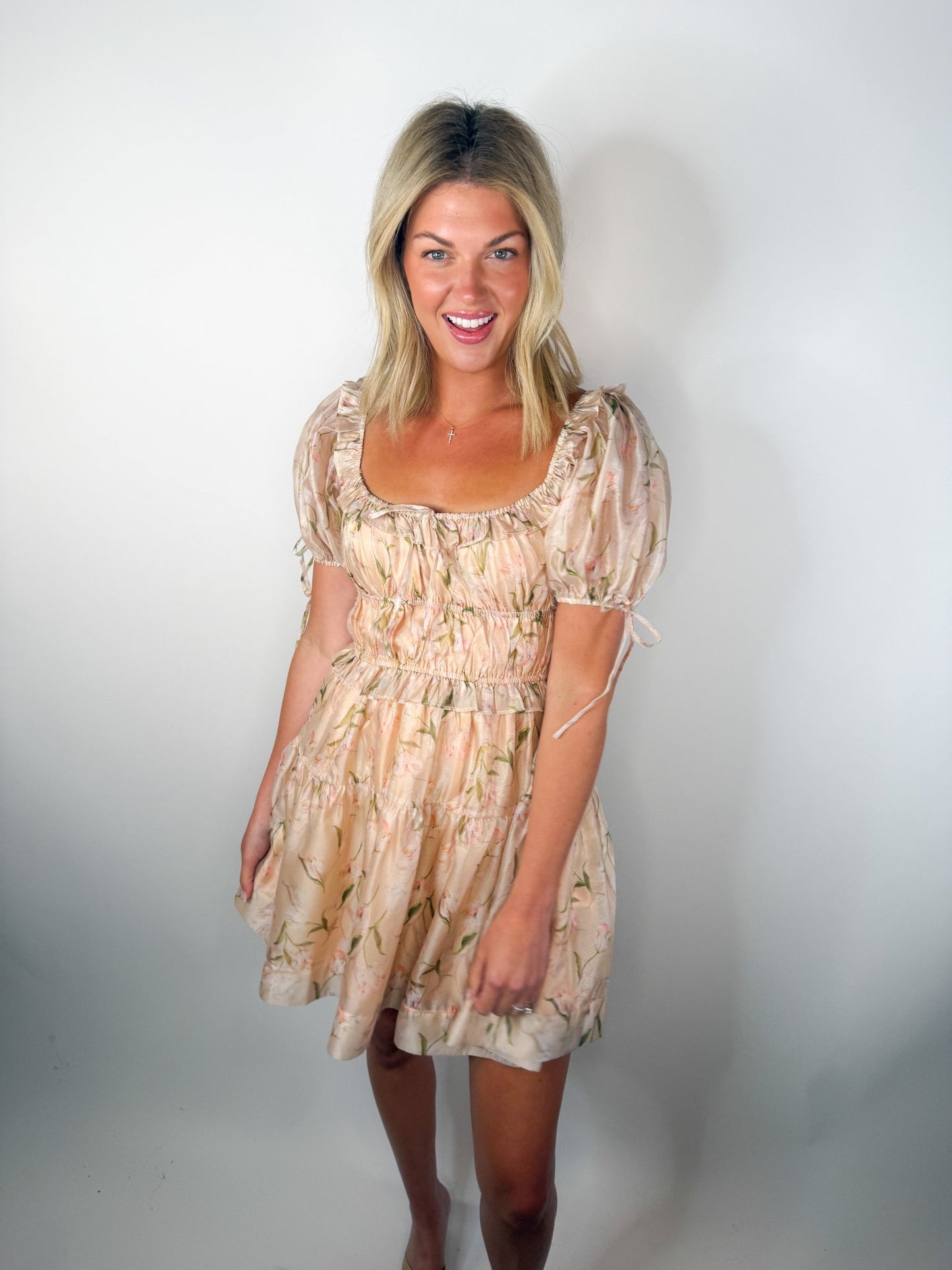The Colette Puff Sleeve Mini Dress - Ardire Collection