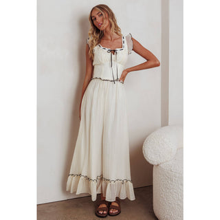 The Esme Contrast - Trim Maxi Dress - Ardire Collection