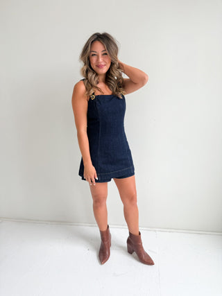 The Gamechanger Denim Romper - Ardire Collection
