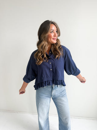 The Halftime Button Top - Ardire Collection