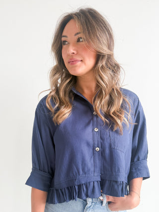 The Halftime Button Top - Ardire Collection