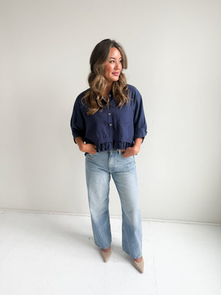 The Halftime Button Top - Ardire Collection