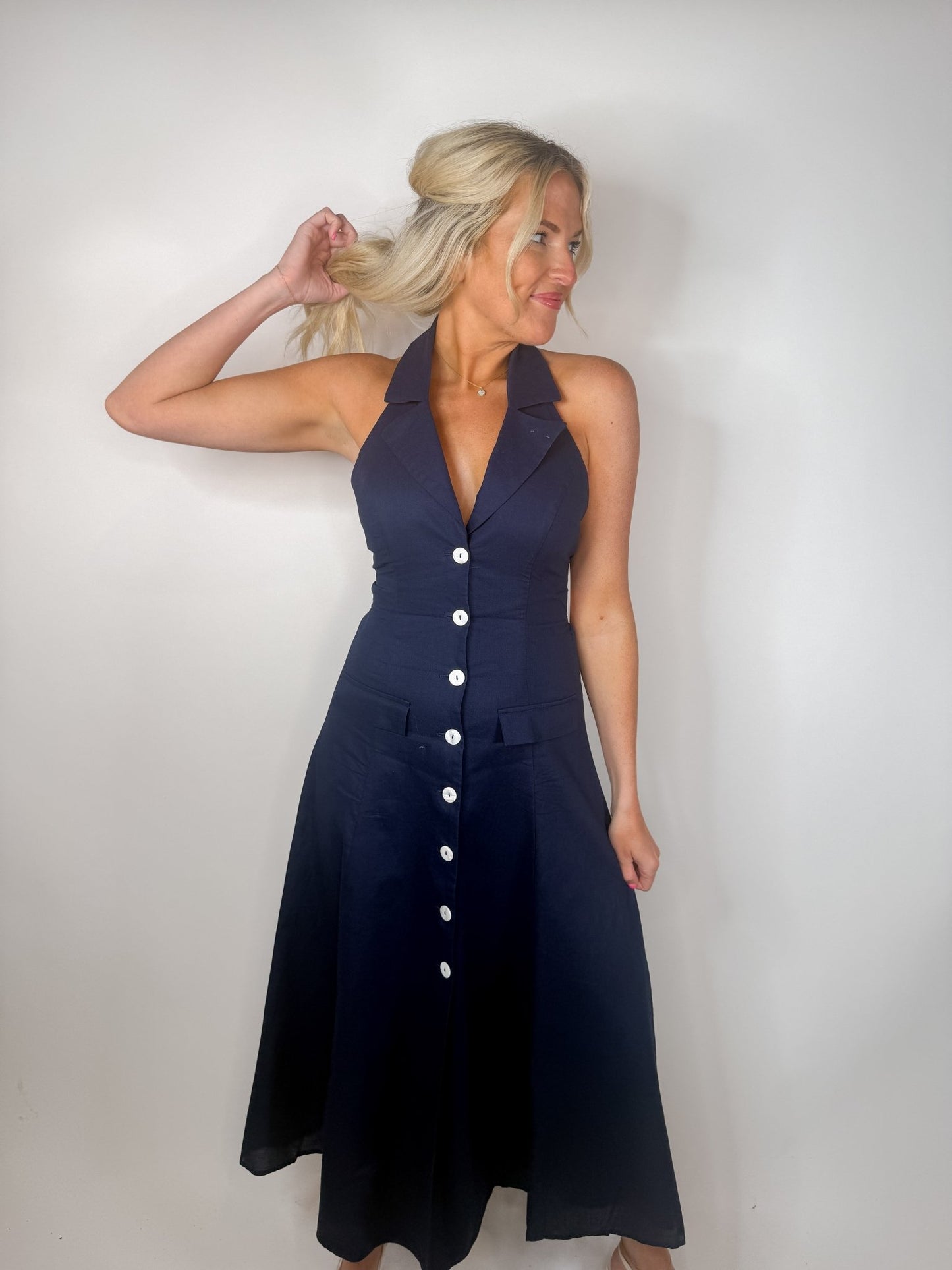 The Hazel Halter Dress - Ardire Collection