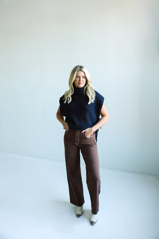 The Knit Side - Tie Sleeveless Turtleneck - Final Sale - Ardire Collection