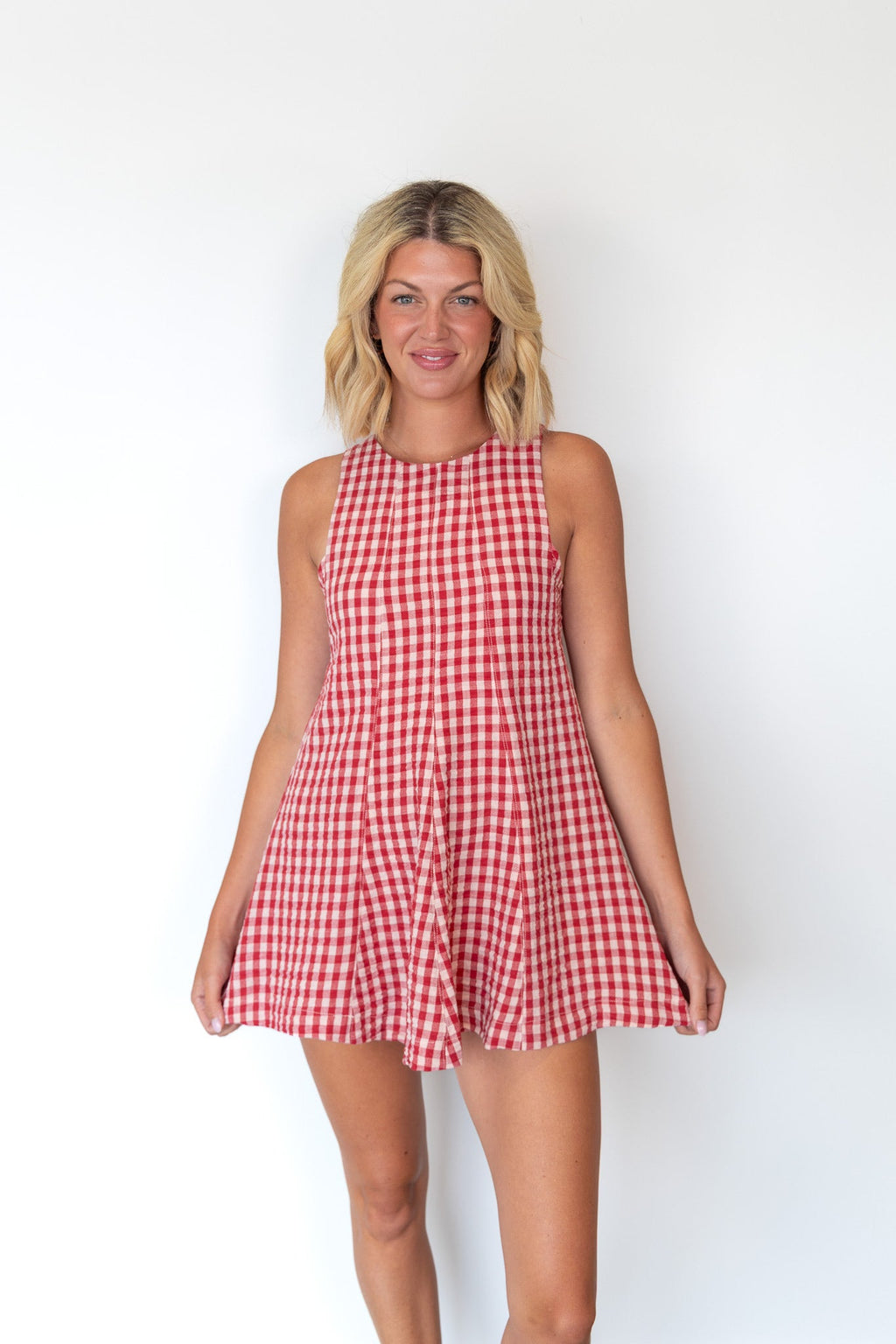 The Red Gingham Romper – Ardire Collection