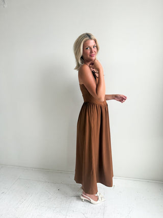 The Sable Suede Midi Dress - Ardire Collection