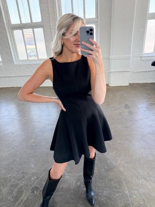 Timeless Black A - Line Mini Dress - Ardire Collection