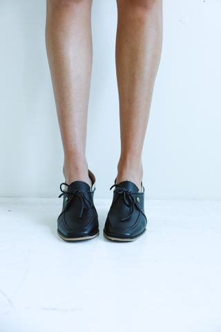 Two - Tone Leather Block Heels - Ardire Collection