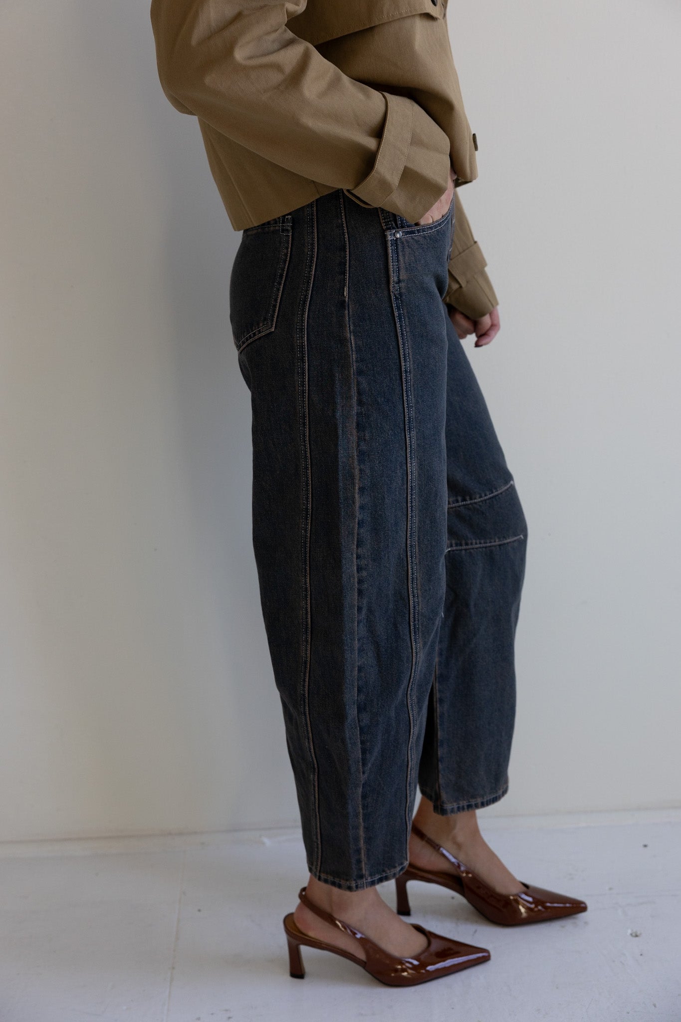 Wide - Leg Barrel Denim Jean - Final Sale - Ardire Collection