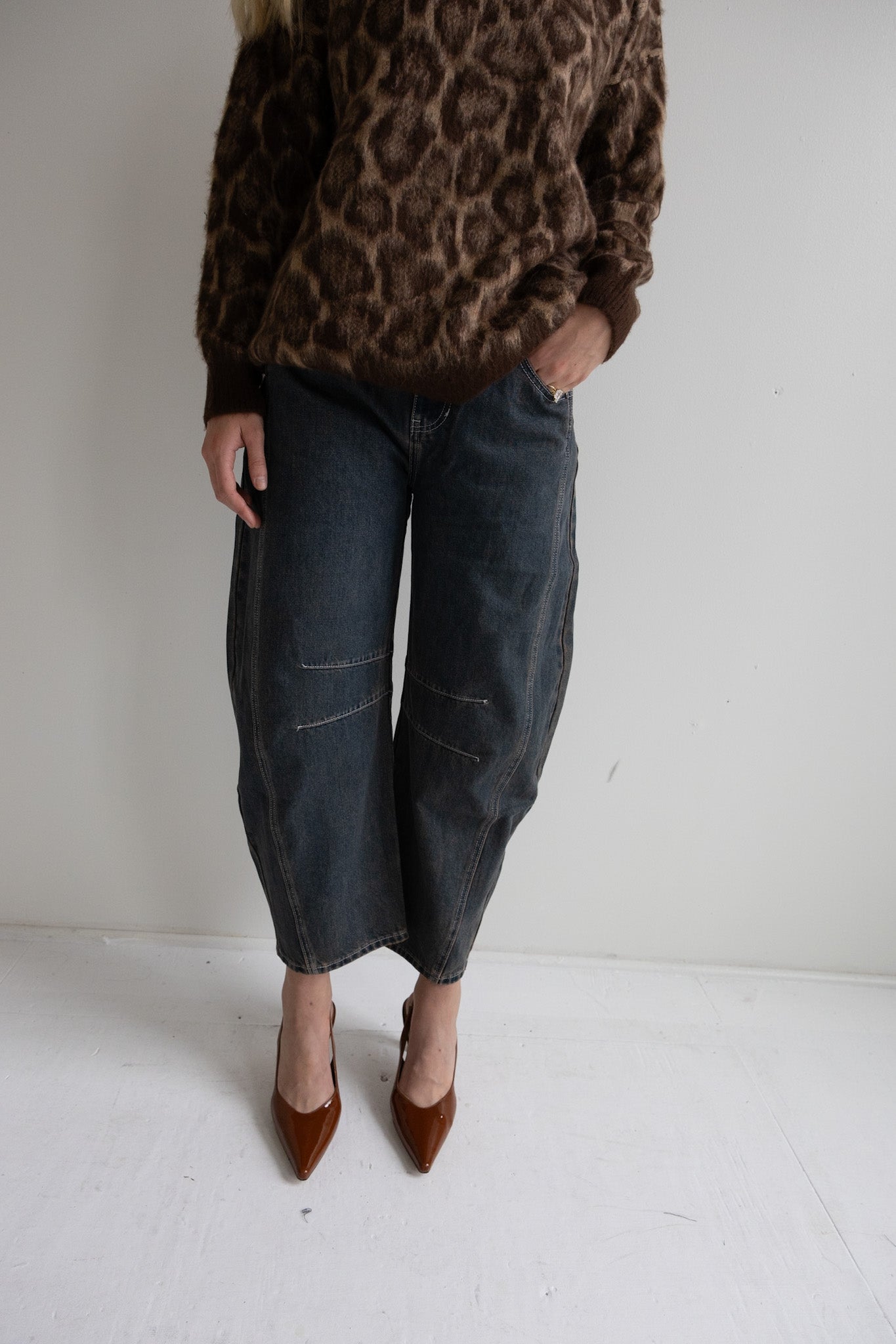 Wide - Leg Barrel Denim Jean - Final Sale - Ardire Collection