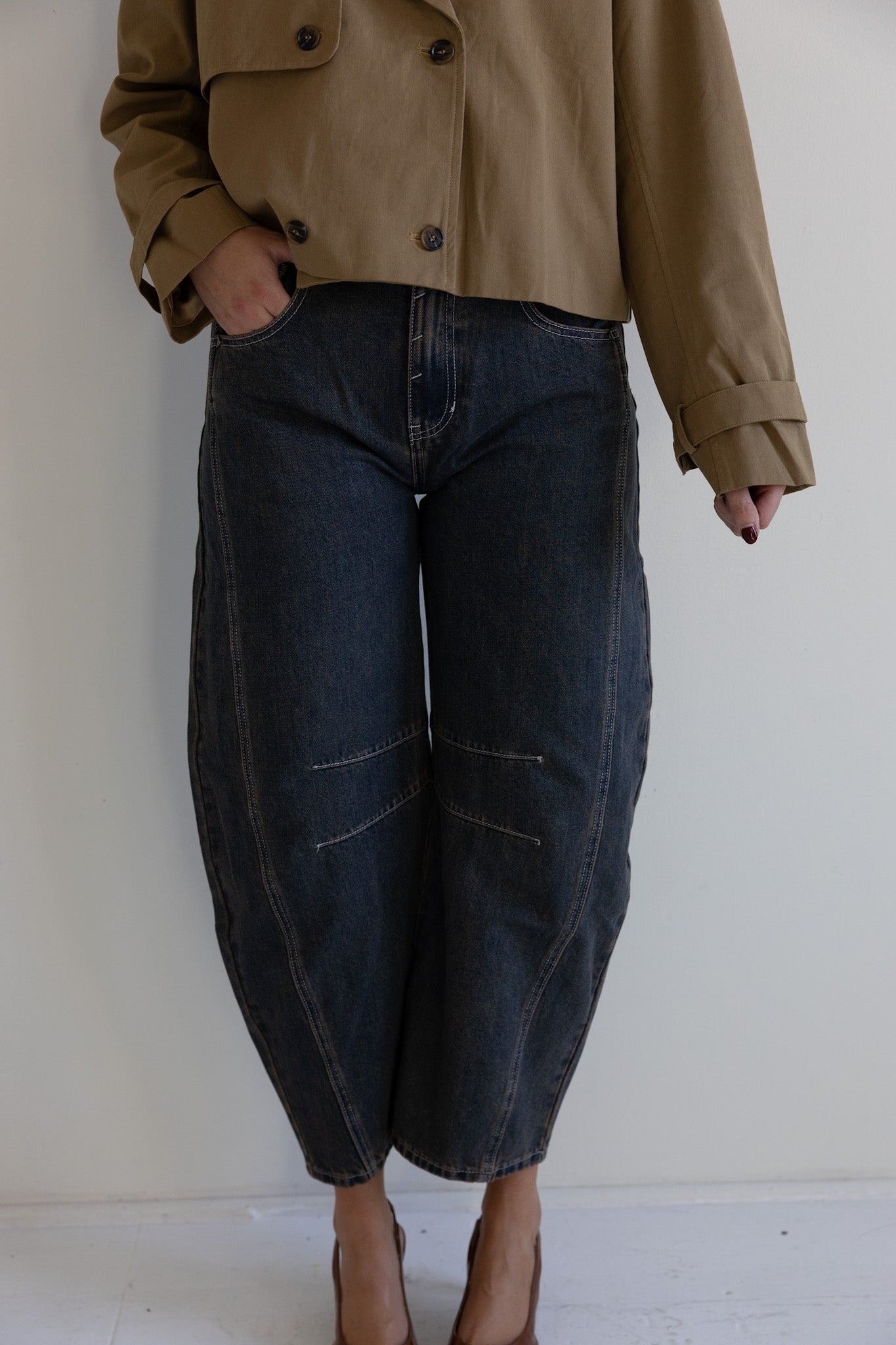 Wide - Leg Barrel Denim Jean - Final Sale - Ardire Collection