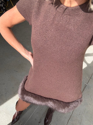 The Jill Faux Fur Mini Dress