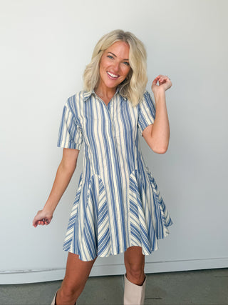 The Ellie Stripe Mini Dress