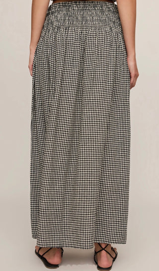 The Wendi Linen Gingham Maxi Skirt