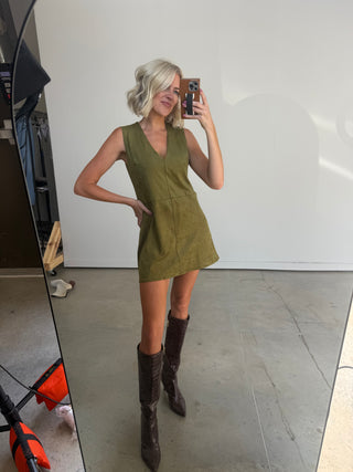 The Anna Suede Shift Dress