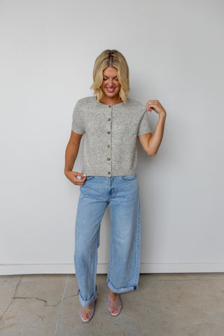 The Hadley Button-Front Knit Top