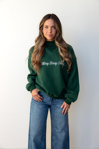 The Merry Everything Mockneck Sweatshirt
