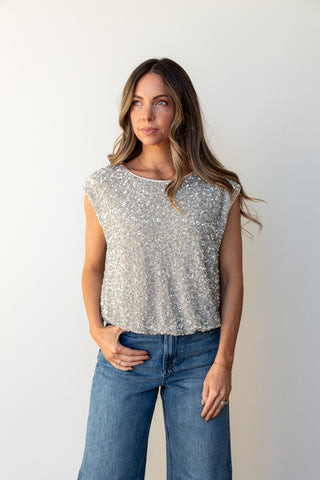 The Simone Sequin Top