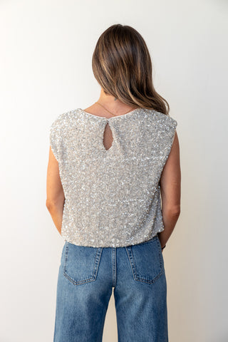The Simone Sequin Top