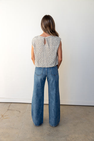 The Simone Sequin Top
