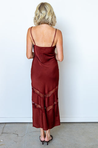 Bruna Lace Inset Midi Dress - Ardire Collection
