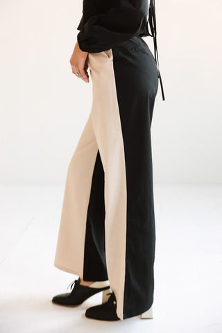 Contrast Stripe Wide - Leg Trousers - Final Sale - Ardire Collection