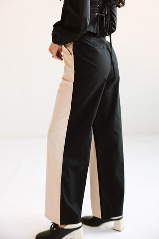 Contrast Stripe Wide - Leg Trousers - Final Sale - Ardire Collection