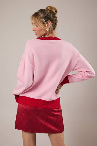 Crew neck long sleeve love sweater - Ardire Collection