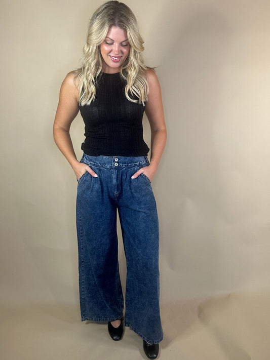 Dark Wash Baggy Denim - Final Sale - Ardire Collection