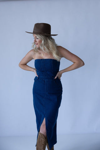 Denim Midi Dress - Final Sale - Ardire Collection