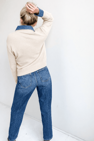 Emely Contrast Knit Top - Ardire Collection