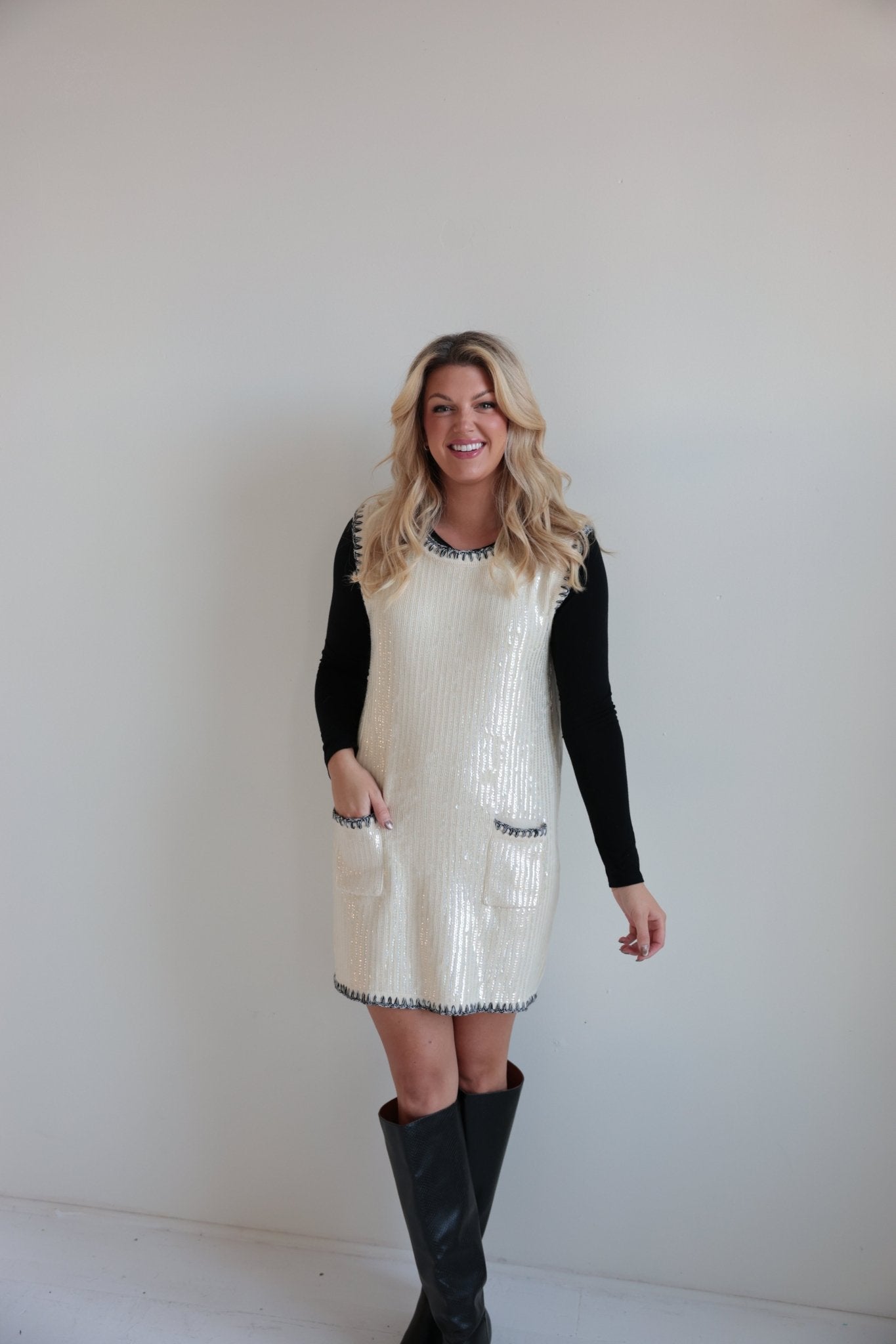 ivory shift dress Lace Applique Shift Dress with Chiffon Soutache and Crystals Ivory