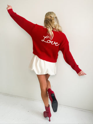 Love lettering sweater cardigan - Ardire Collection