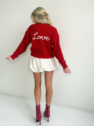 Love lettering sweater cardigan - Ardire Collection