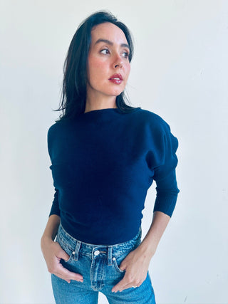 Off Shoulder Ribbed Knit Sweater - Final Sale - Ardire Collection