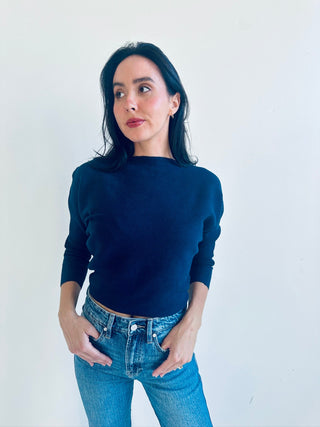 Off Shoulder Ribbed Knit Sweater - Final Sale - Ardire Collection