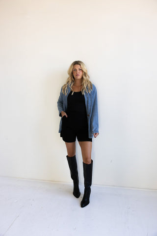 Oversized Denim Blazer - Final Sale - Ardire Collection