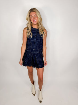 Polka Dot Button - Front Vest Top - Ardire Collection