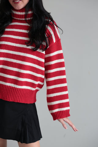Striped Turtleneck Sweater - Final Sale - Ardire Collection