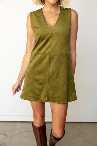 The Anna Suede Shift Dress - Ardire Collection