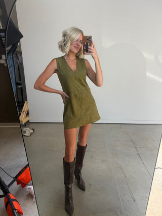 The Anna Suede Shift Dress - Ardire Collection
