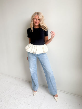 The Briar Peplum Knit Top - Ardire Collection
