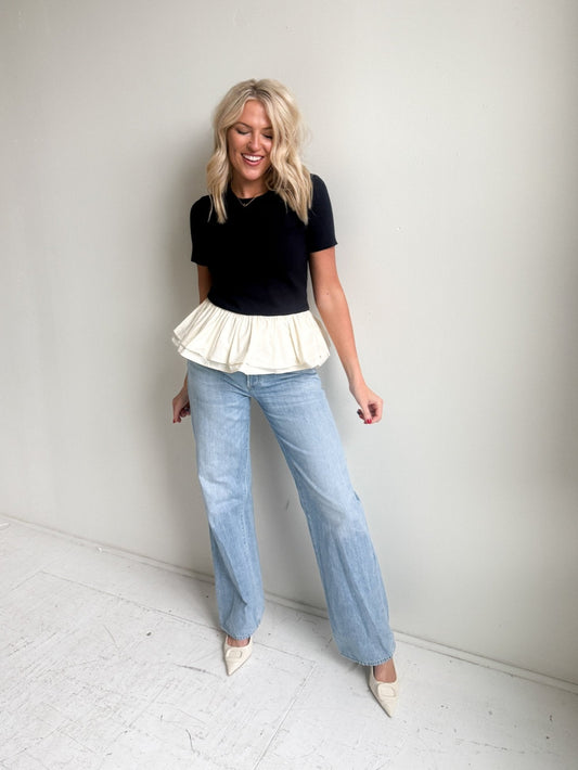 The Briar Peplum Knit Top - Ardire Collection