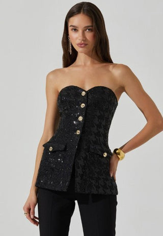 The Brittany Sequin Corset Top - Ardire Collection