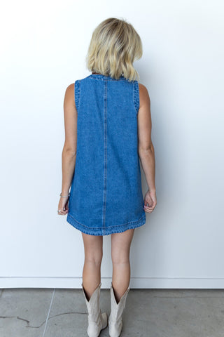 The Camden Denim Mini Dress - Ardire Collection